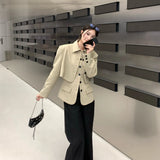 Formal Office Lady Coat Blazer+Vest