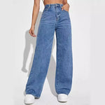 loose Denim wide leg pants