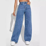 loose Denim wide leg pants