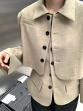 Formal Office Lady Coat Blazer+Vest