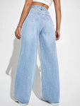 loose Denim wide leg pants