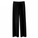 High-waisted Loose Wool Knitted Wide-leg Trousers