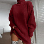 Oversized Knitted  Long Sleeve Casual Elegant Autumn Dress