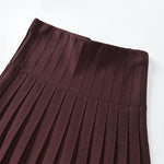 High Waist Knit Dress Solid Color Female Classic Skirt