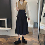 High Waist Pleated Autumn Winter Skirt