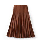 High Waist Knit Dress Solid Color Female Classic Skirt