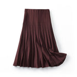 High Waist Knit Dress Solid Color Female Classic Skirt