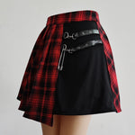 Irregular High Waist Hip Hop Clubwear  Mini Pleated Skater Skirt