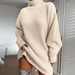 Oversized Knitted  Long Sleeve Casual Elegant Autumn Dress