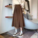 High Waist Pleated Autumn Winter Skirt