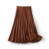 High Waist Knit Dress Solid Color Female Classic Skirt