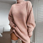 Oversized Knitted  Long Sleeve Casual Elegant Autumn Dress