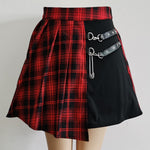 Irregular High Waist Hip Hop Clubwear  Mini Pleated Skater Skirt