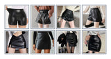 Leather Short High Waisted Skirt