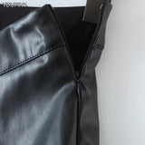 Leather Short High Waisted Skirt