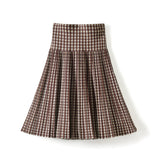 High Waist Knit Dress Solid Color Female Classic Skirt