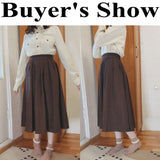 High Waist Pleated Autumn Winter Skirt