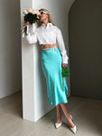 High Waisted Summer Long Skirt