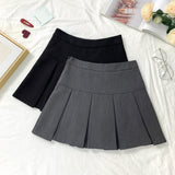 High Waist   School Uniform Mini Skirts