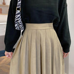 High Waist Pleated Autumn Winter Skirt