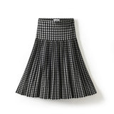 High Waist Knit Dress Solid Color Female Classic Skirt