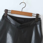 Leather Short High Waisted Skirt