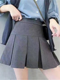 High Waist   School Uniform Mini Skirts