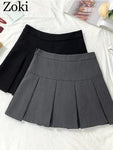 High Waist   School Uniform Mini Skirts