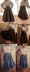 High Waist Pleated Autumn Winter Skirt