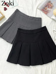 High Waist   School Uniform Mini Skirts