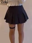 High Waist   School Uniform Mini Skirts