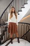 High Waist Knit Dress Solid Color Female Classic Skirt