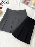 High Waist   School Uniform Mini Skirts