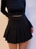 High Waist   School Uniform Mini Skirts