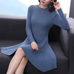 Womens' Long Sleeve Sweater Dress