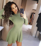 Womens' Long Sleeve Sweater Dress