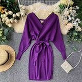 Women Knitted Sweater Dress