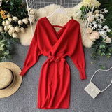 Women Knitted Sweater Dress